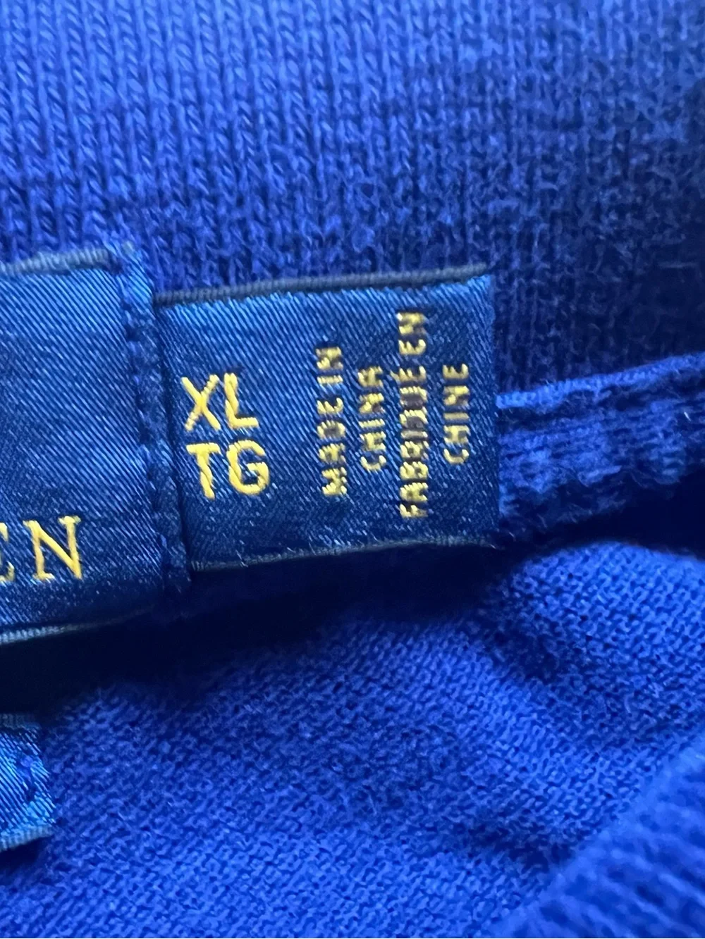 Polo Ralph Lauren Mens Royal Blue Cotton Yellow Pony Embroidered Preppy Polo XL